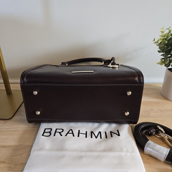 Brahmin Cami Satchel – Espresso Topsail Leather - Picture 6 of 7